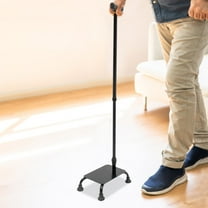 Toolven Foldable Walking Cane Seat with Adjustable Height (33.46-41.34 inches) – Durable Aluminum Alloy, 2-in-1 Function for Reduced Step Height, Ergonomic Handle