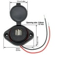 thumbnail image 3 of Automotive Chargers with Waterproof Cover Double USB Port 3.1A Output Power Socket for 12 24V Motorcycles Campers, 3 of 8
