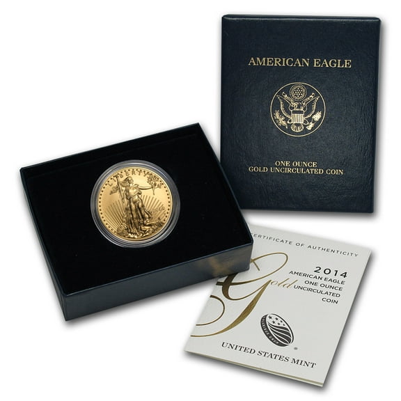 2014-W 1 oz Burnished American Gold Eagle (w/Box & COA)