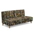 thumbnail image 2 of Xoenoiee Hunting Camo Forest Branch Print Velvet Futon Cover Full Size Stretch Futon Mattress Cover Thick Soft Armless Sofa Bed Slipcover Plush Couch Furniture Protector with Elastic Bottom, 2 of 7