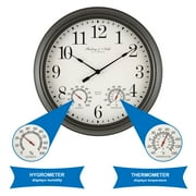 Better Homes & Gardens 15.5 Quartz Traditional Indoor, Outdoor Wall Clocks