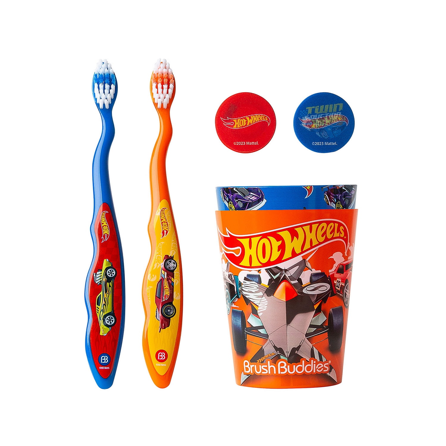 Brush Buddies Hot Wheels Manual Toothbrush, 6 pcs