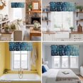 thumbnail image 5 of Summer Retro Valance Curtain White Marine Life Conch Shells Blue Gradient Linen Window Valances Rod Pocket Short Curtains Window Treatments for Kitchen Bedroom Bathroom Laundry 54" x 18", 5 of 9