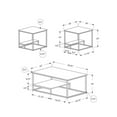 thumbnail image 2 of Monarch Specialties Table Set, 3pcs Set, Coffee, End, Side, Accent, Living Room, Metal, Laminate, White, Grey, Contemporary, Modern, 2 of 3