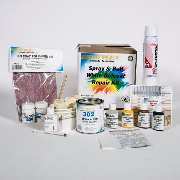 Spray & Buff Gelcoat Blanc Kit de Réparation