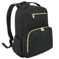 thumbnail image 2 of Fisher-Price Morgan Quilted Backpack Diaper Bag - Changing Pad, Stroller Clips - 2 Piece, Black, 2 of 11