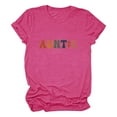 thumbnail image 4 of CAMERIARI Letter Short Sleeve Crew Neck Tshirts Shirts for Women, Size S-3XL, Big&Tall, Pink, Aunt Shirt I'm Just Here for My Nephew T Shirts Auntie Tee Shirt Crewneck Cotton Short Sleeve, 4 of 4