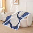 thumbnail image 2 of Erosebridal Geometry Abstract Throw Blanket for Couch, Circle Minimalst Plush Blanket, Modern Fashion Decor, 90x90, 2 of 6