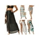 thumbnail image 4 of Txlixc Mujeres Bikini Cubrir Ups Color sólido / Impreso Cintura alta Tie Up Beach Wrap Falda Traje de baño Traje de baño Wraps Txlixc  Estilo de ocio, 4 of 4