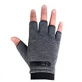 thumbnail image 3 of Men's Warm Half-Finger Gloves Writing Driving Cycling Open-Finger Half Fleece-Lined Thickened Finger Gloves Women's Autumn and Winter, 3 of 6