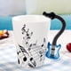 thumbnail image 2 of Taza de cerámica con asa de guitarra, ideal para amantes de la música, 400 ml Guitarra azul 1, 2 of 9