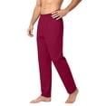 thumbnail image 7 of Naotn Casual Pants for Men Stretch Breathable Elastic Waist Straight Cut Pants Outdoor Lounge Pants, 7 of 7