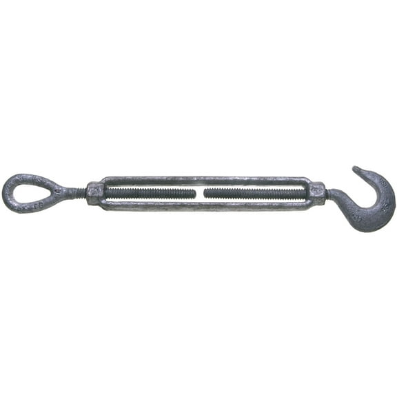 Baron 16-5/8X6 Forged Steel Hook & Eye Turnbuckle, 5/8" x 6", Galvanized