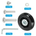 thumbnail image 3 of Uxcell 60x18mm Luggage Suitcase Replacement Wheels PU Swivel Caster Wheels Repair Kit Set of 2, 3 of 6