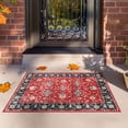 thumbnail image 5 of Wellber Vintage Area Rug for Bedroom,Soft Rugs for Living Room Nursery Carpet Home Decor,2'x3',Red, 5 of 6