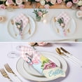 thumbnail image 3 of Easter Cloth Napkins, Spring Watercolor Bunny Eggs Flowers Pink Plaid Washable and Reusable Dinner Napkins Set of 4, Table Napkin for Kitchen Party Birthday Wedding Hotel Housewarming 20"x20", 3 of 9