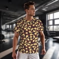 thumbnail image 3 of Wukai Cute Small Farm Birds Print Men's Short-Sleeved Mesh T-Shirt,Quick-Dry Short Sleeve Workout T-Shirt-6X-Large, 3 of 8