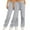 Gray, variant on Fnooota Sweatpants for Women, Elastic Waist 2 Piece Workout Casual Jogger Pants Navy Size 2XL