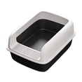 thumbnail image 2 of Open Top High Side Cat Litter Box, Semi-Enclosed Removable Pet Litter Tray, High-Sided Design Prevents Urine Leakage, Non-Stick, Easy to Clean, Indoor Cats Litter Pan, 2 of 6