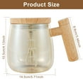 thumbnail image 3 of Coffee Mug Self Stirring Coffee Mug 13.5oz Auto Mixing Cup for Coffee Milk Transparent, 3 of 7