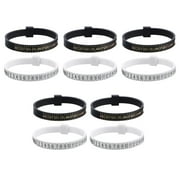 PINXOR 10Pcs Reusable Ring Sizer Measuring Gauges Finger Jewelry Measure Tools (US+UK)