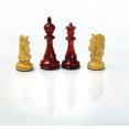 thumbnail image 2 of BCBESTCHESS Wooden Chess Pieces Only Handcrafted Unique Wood Chessmen with 4.40 Inches King, Chess Game Pawns in Bud Rosewood (Paduak Wood) & Box Wood., 2 of 5