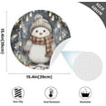 thumbnail image 4 of Coolnut Cute Christmas Snowman Placemats Set of 6 Non-Slip Heat Resistant Dining Table Place Mats Washable Kitchen PVC Weave Table Mats Home Decor Gifts, 4 of 7