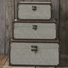 Creative Co-Op Canvas Covered Trunks (Set of 3)