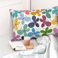 thumbnail image 4 of Fotbe Colorful Butterflies Funda de Almohada Decorativa Estilo Occidental, Lujo en Algodón, Fundas para Almohadas King, Cojín Estampado para Decoración del Hogar-16"x24", 4 of 6