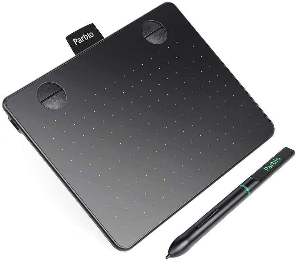 Mac & Android OS Parblo Ninos Drawing Tablet 9 x 5 Inch Graphic Tablet with 8192 Levels Pressure Battery-Free Stylus 60°Tilt Supported compatible with Windows 