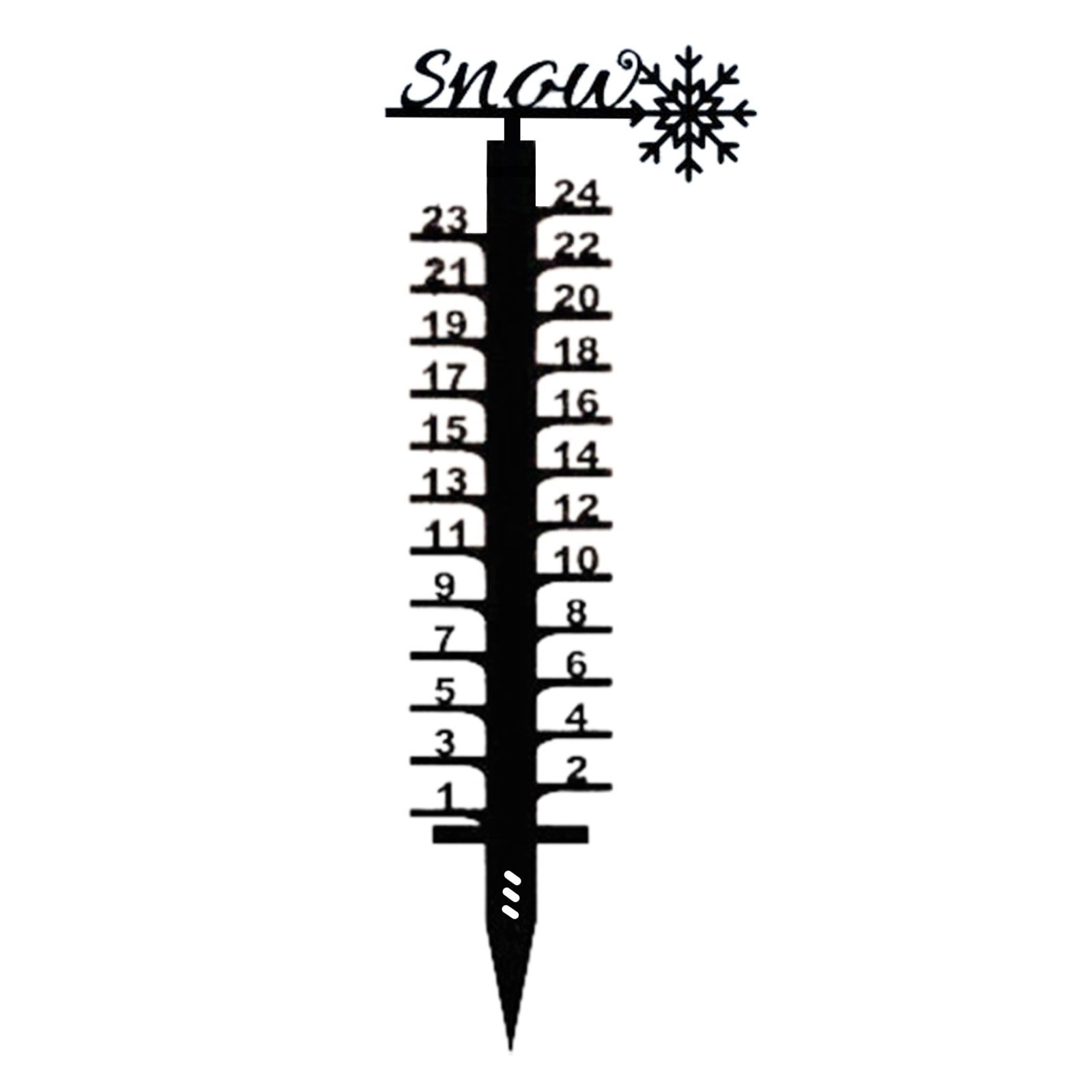 Iron Art Snow Gauge Christmas Holiday Snowflake Snowfall Measuring