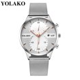thumbnail image 1 of Fiudx Ofertas Relámpago Yolako Nuevo Reloj De Cuarzo Dtrap De Acero Inoxidable De Vidrio De Moda Informal Para Hombres, 1 of 3