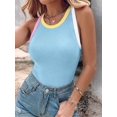 thumbnail image 6 of Women's Round Neck Color Block Bra Lined Tank Top XXL, 6 of 8