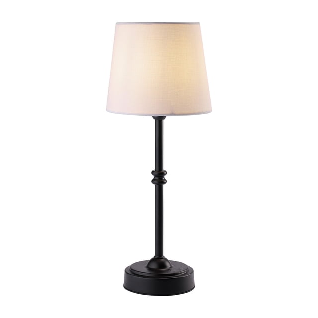 OBright Seraph - Lámpara de mesa LED inalámbrica con atenuador Batería recargable incorporada Brillo de 3 niveles Lámpara de mesa para patio Lámpara de noche Luz ambiental para restaurante Negro