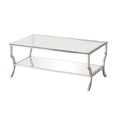 thumbnail image 1 of COASTER 720338 Rectangular Coffee Table with Mirrored Shelf Chrome, 1 of 2