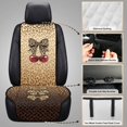 thumbnail image 6 of Eheartsgir Leopard Cherry Bow Print Car Front Seat Covers for Universal Fit, Non Slip Comfortable Quilted 2 Pack Polyester Vehicle Seat Protector for Pets and Daily Use, 6 of 7
