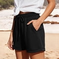 thumbnail image 5 of Bloomae Sweat Shorts for Women Lightweight Casual Summer Drawstring for Gym Lounge Workout Short Pants Loose Fit Elastic High Waist Comfy Beach Vacation Wide Leg Shorts with Pockets, 5 of 10