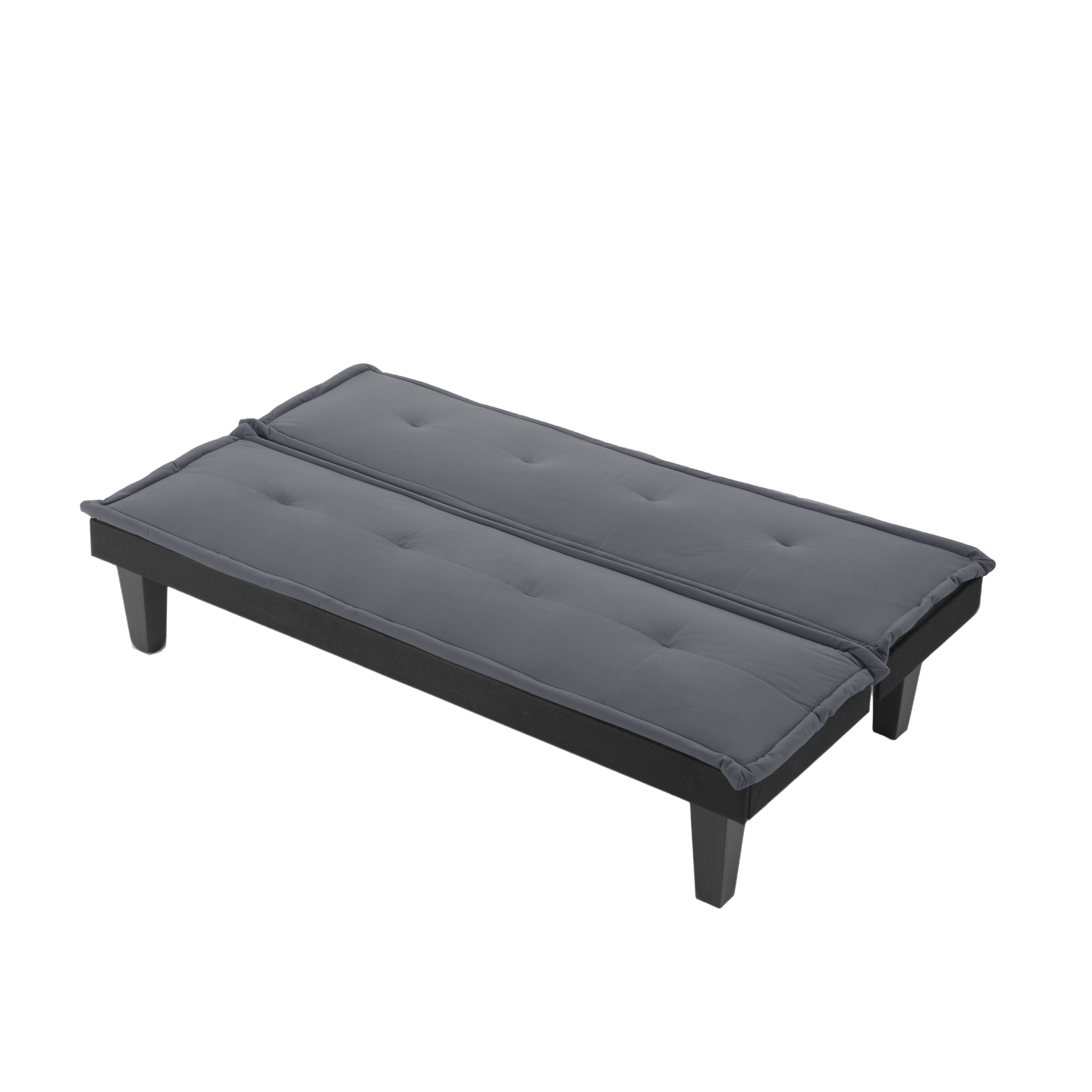 Gewnee 62.99”Futon Sofa Bed,Loveseat Sleeper Sofa with 5-level Adjustment,Suitable for Apartments,Offices or Guest Rooms.Dark Grey