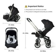 Cochildor Citi 2.0 Pro Baby Stroller, Rear-Facing with 3 Modes, Adjustable Handle, Extendable Seat Panel Standard Stroller, Black