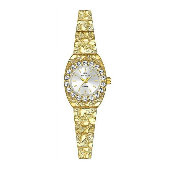 BS Recommended Special Interest Light Luxury Atmosphere Lava  Middle Ancient Diamond Watch Temperament GiftGolden Watch