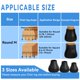 thumbnail image 4 of Protectores de patas de silla ProtStorLife de silicona, 24 piezas, ajuste de 2 cm, 4 of 7