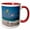 Red/White, variant on 3drose, Dominican Republic, Bavaro Beach, Parasailing - Ca14 Len0211 - Lisa S. Engelbrecht, 11oz Two-tone Red Mug