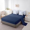 thumbnail image 4 of Manfei Cute Shark Twin Bedding, Sea Fish Coral Bedding Comforter Set, Blue Purple, Blue Reversible, 7-Piece, 4 of 6