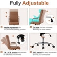 thumbnail image 5 of Modern Office Desk Chair, Conference Room Chairs, High Back Ergonomic Home ofiice Chair, Adjustable Height Swivel Executive Computer Chair with Padded Seat and Armrest (Brown), 5 of 9