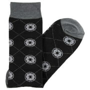 Star Wars Socks Imperial Logos Argyle Men's Crew Socks Shoe Size 6-12
