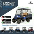 4 Person Golf Cart Enclosure, 600D Transparent Cover, 2+2 Seater, Compatible with EZGO, Yamaha