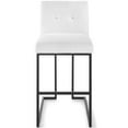 thumbnail image 3 of Pemberly Row 30" Modern Fabric Upholstered Bar Stool in White/Black, 3 of 8