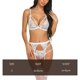 thumbnail image 4 of Conjunto de lencería tipo babydoll con tirantes de encaje y liguero para mujer, 4 of 5