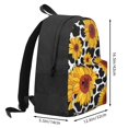 thumbnail image 3 of Sunflower Cow Pattern Backpack,Large Capacity Travel Backpack,Laptop Backpack,Water Resistant Backpack For Women Men 3, 3 of 5