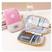 Mini Empty First Aid Bag – Portable Travel Medical Kit for Home, Office, Car, Camping, Hiking & Emergency Use, Red 18x13x2cm